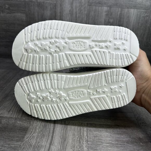 Hey Dude Wendy Glitter Girls size 13 Slip On Lightweight Shoes - Picture 7 of 8